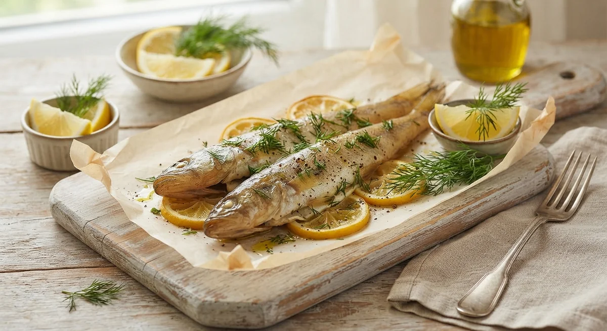 Baked Gobies with Lemon and Herbs