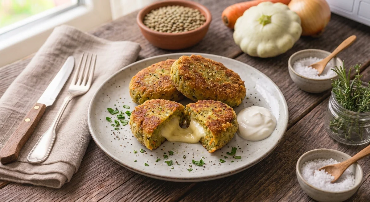 Чечевичные зразы с сыром