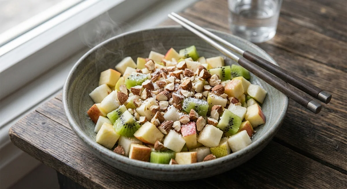 Фруктовый салат с орехами