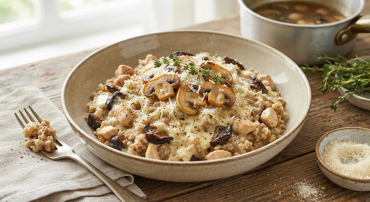 Гречотто с грибами и курицей
