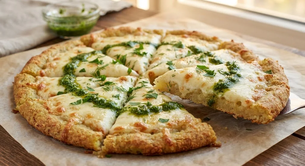 Potato Pizza Pie with Mozzarella