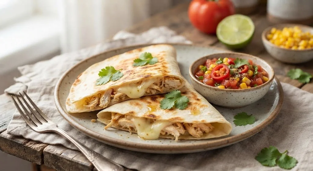 Chicken and Cheese Quesadilla