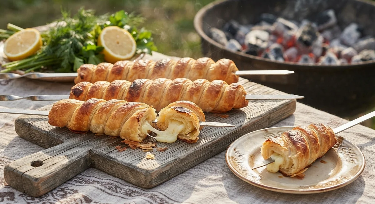 Khachapuri on a Skewer on the Grill