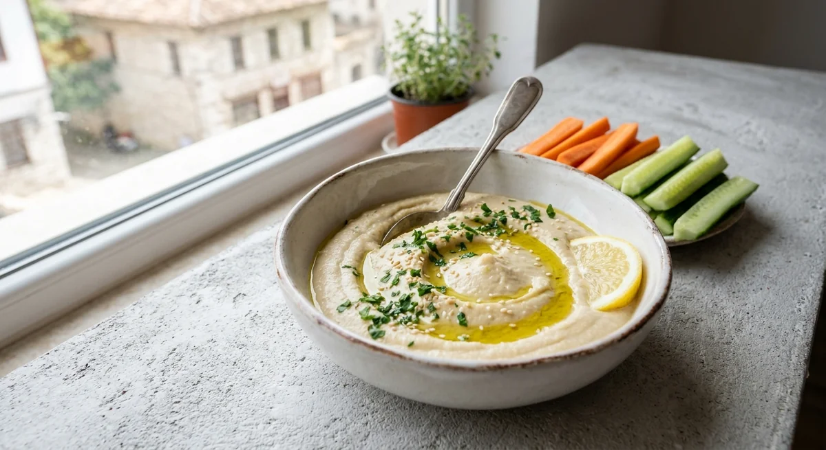 Хумус из белой фасоли с лимоном