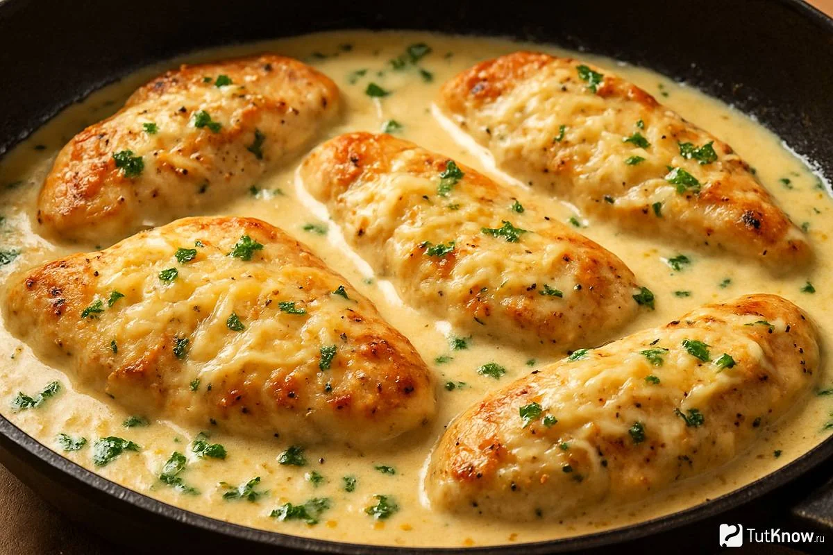 Куриное филе в сливочном соусе
