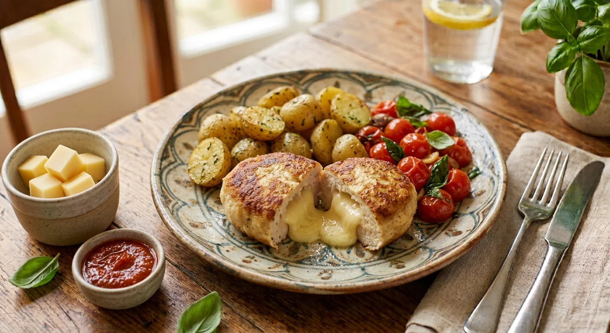 Куриные котлеты с сырной начинкой