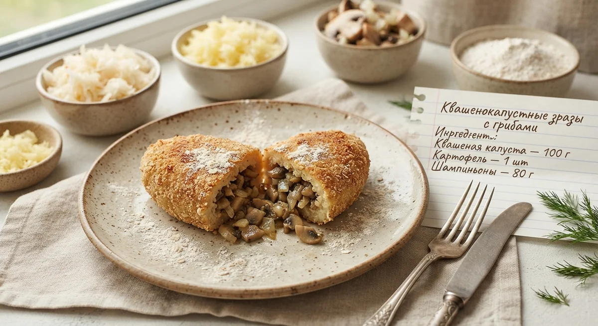 Sauerkraut Zrazy with Potatoes and Mushrooms