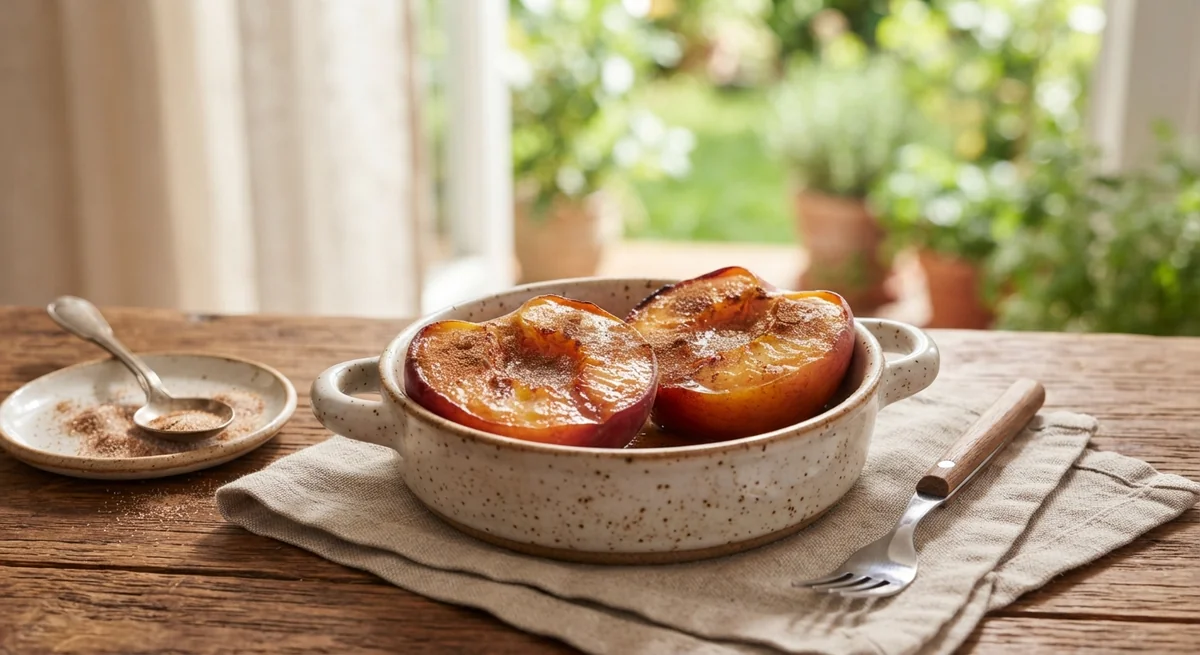 Baked Nectarine with Cinnamon