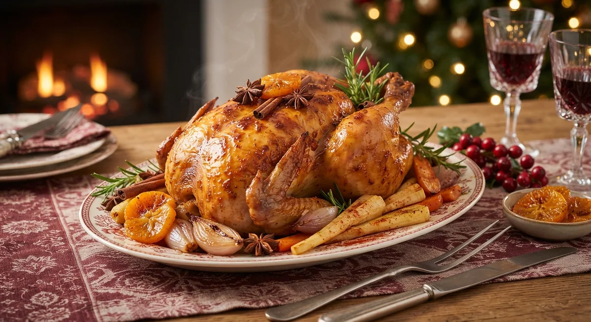 New Year's Chicken Baked with Mandarins