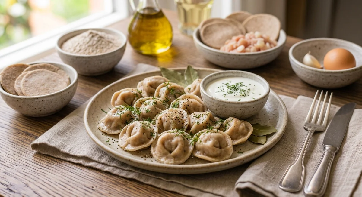 Полезные пельмени с курицей и цельнозерновой мукой