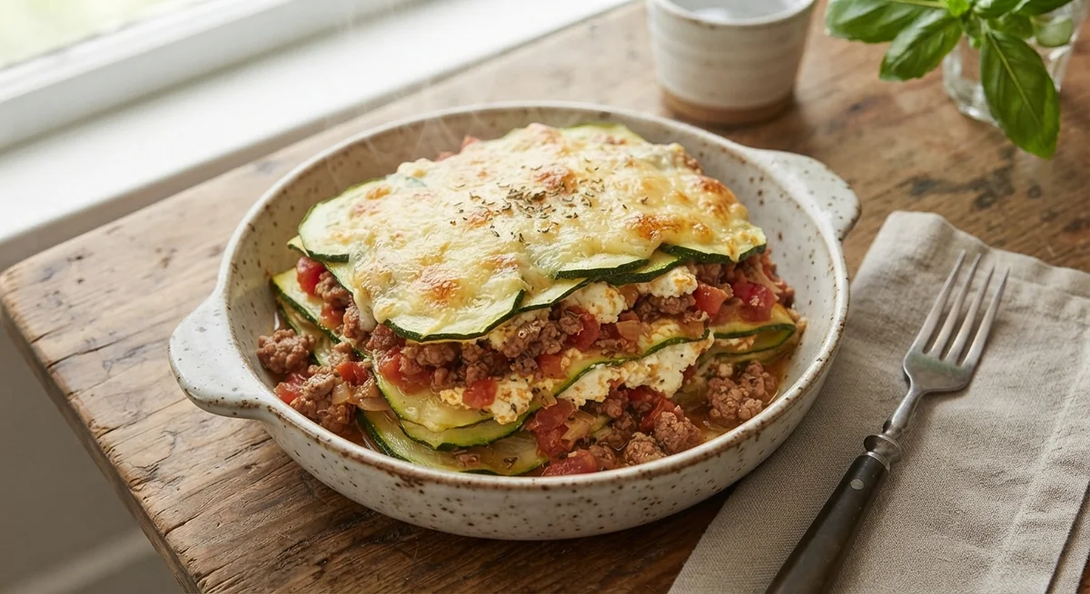 Healthy Lazy Zucchini Lasagna with Beef