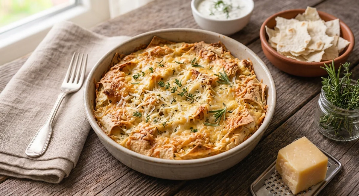 Рваный пирог из лаваша с сыром и творогом