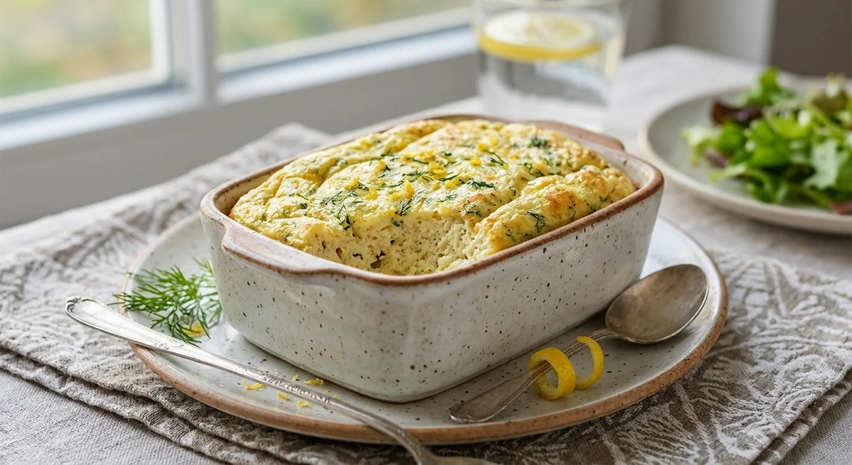 Рыбное суфле с лимоном и укропом