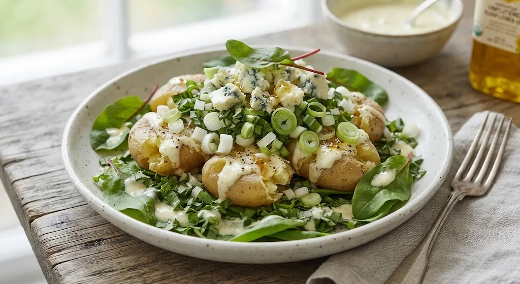 Jacket Potato Salad with Sorrel, Yogurt and Cheese