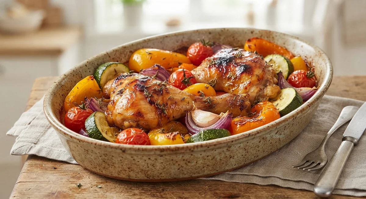 Baked Chicken Legs with Vegetables