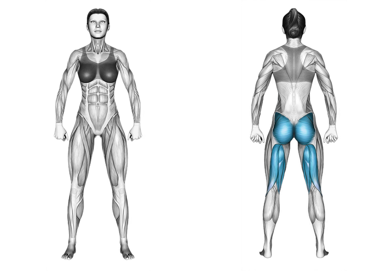 Cable Donkey Diagonal Kickback: glutes