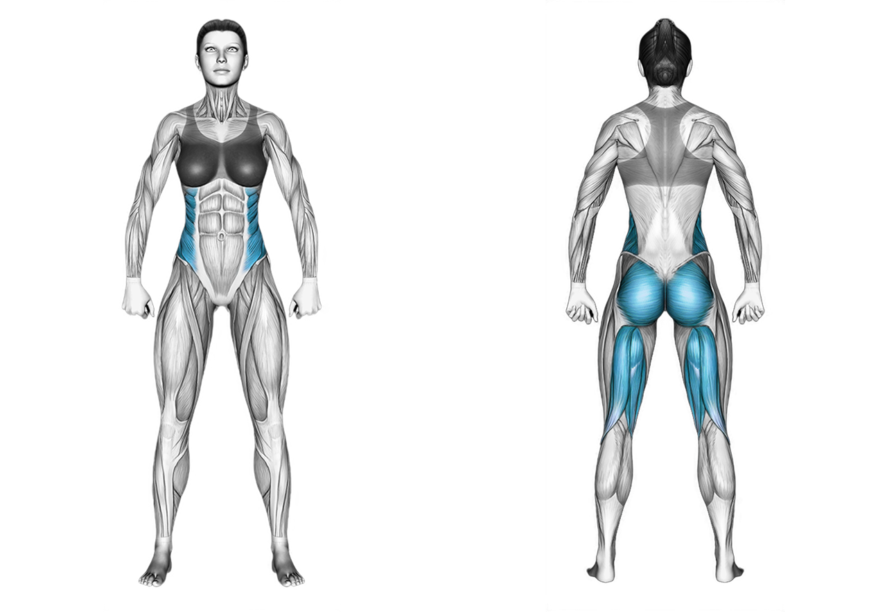 45-Degree Twisting Hyperextension: back, abs