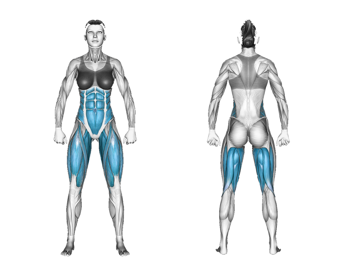 Resistance Band Psoas Walk: legs, abs