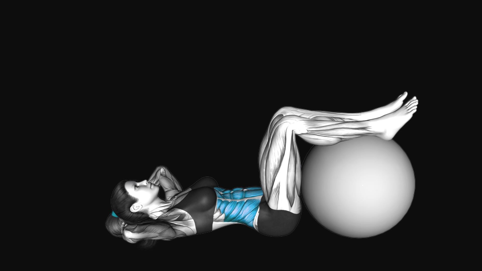 Crunch (legs on stability ball)