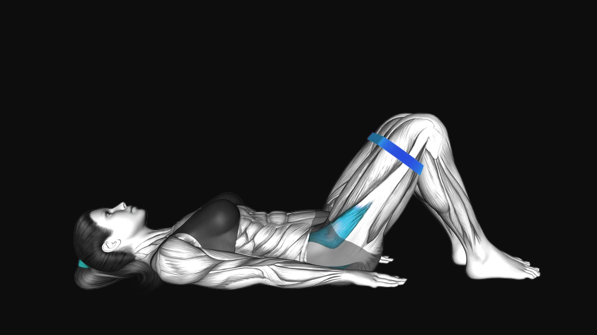 Resistance Band Lying Supine Hip Abduction