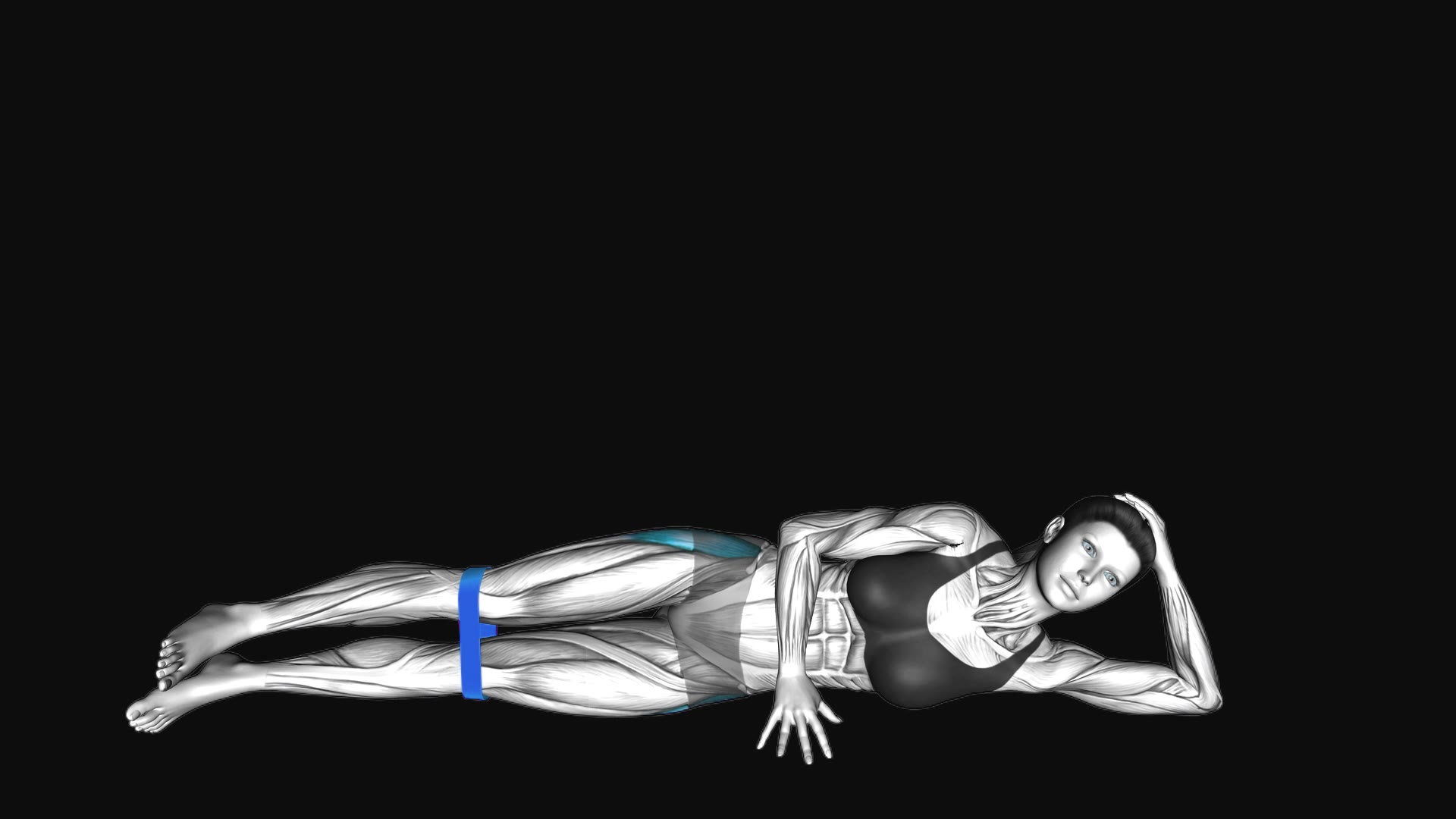 Resistance Band Lying Leg Raise