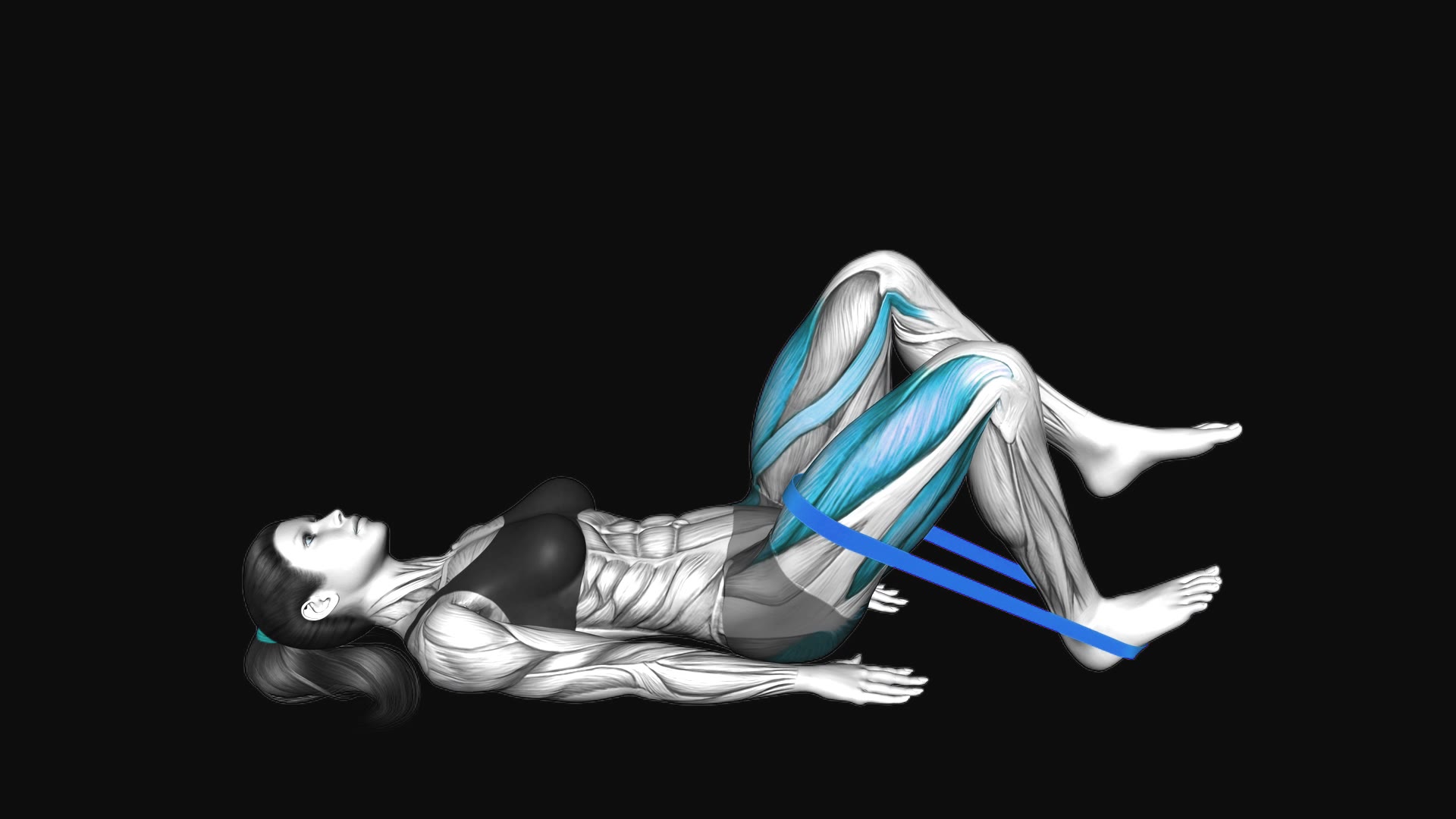 Resistance Band One Leg Glute Bridge