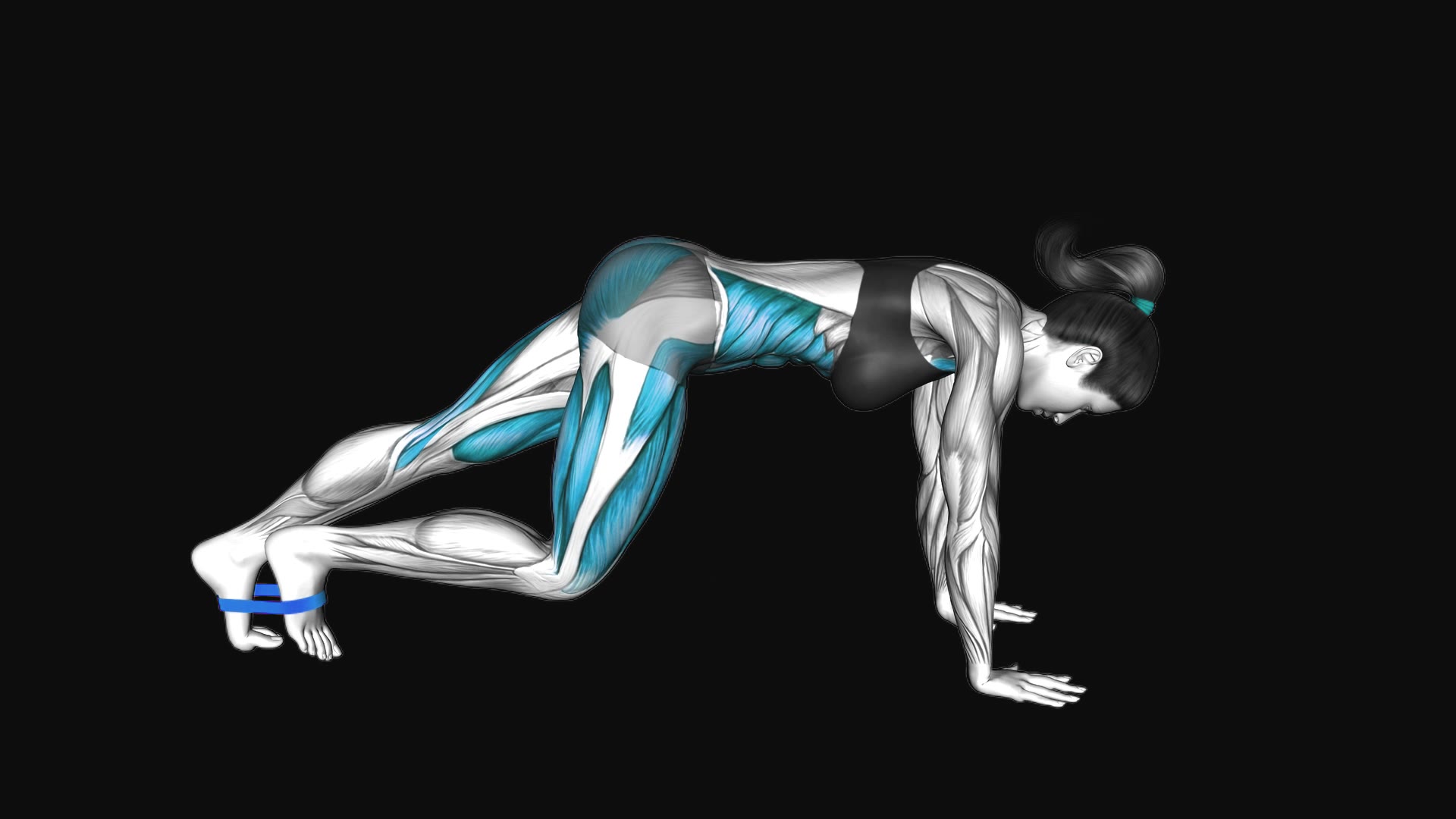 Resistance Band Plank March