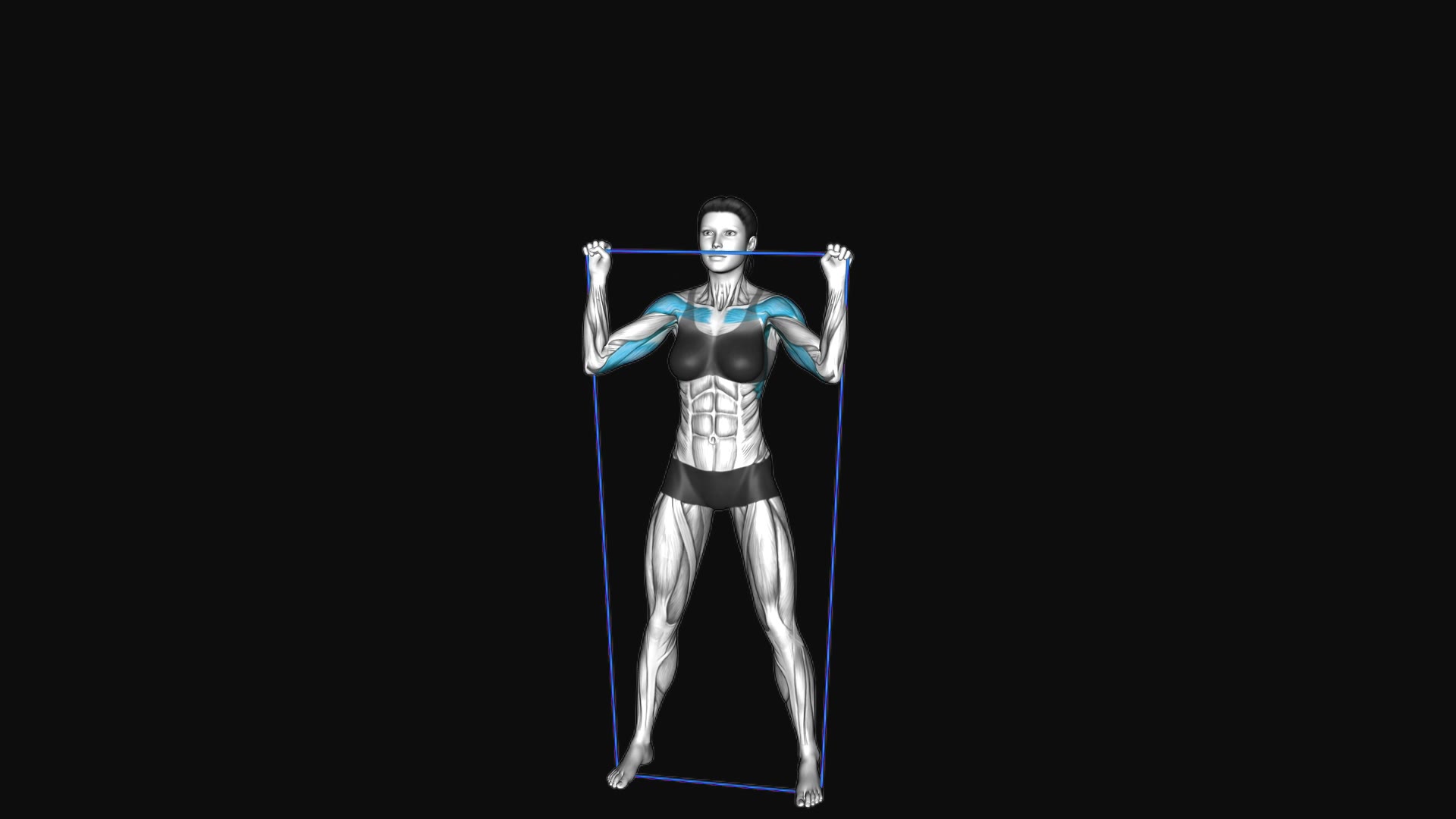 Resistance Band Overhead Shoulder Press (Version 2)