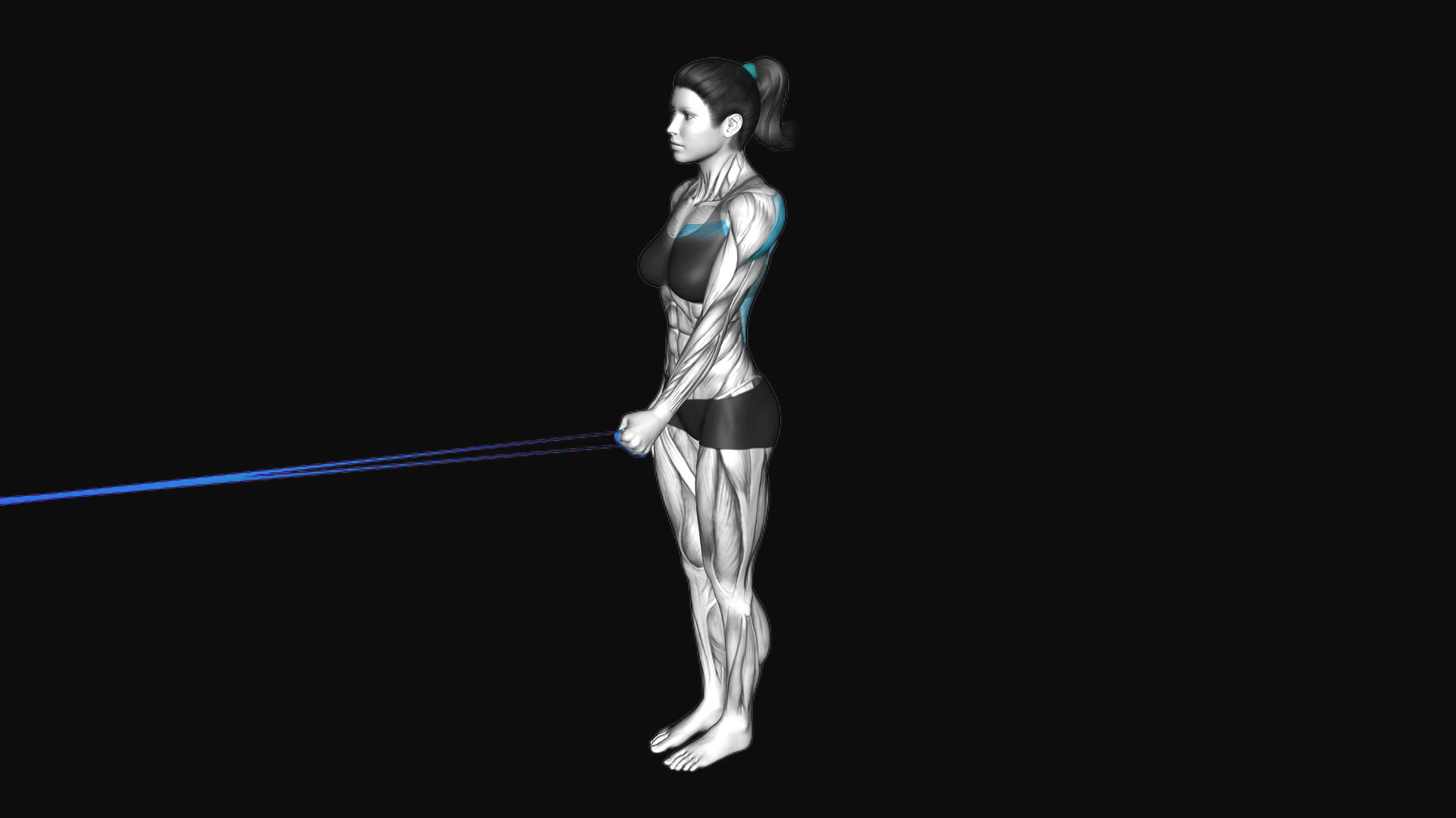 Resistance Band Standing Single Arm Lateral Shoulder Raise