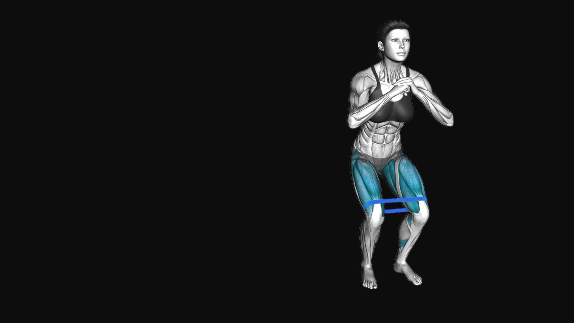 Resistance Band Side Walk Squat