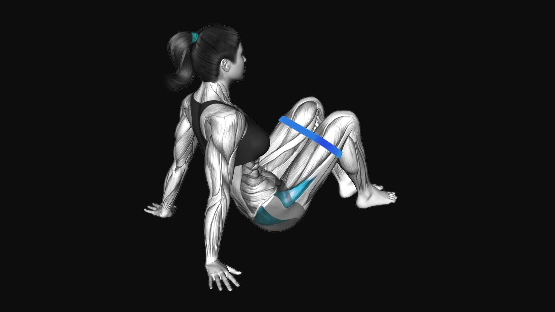 Resistance Band Seated Bent Knee Abduction