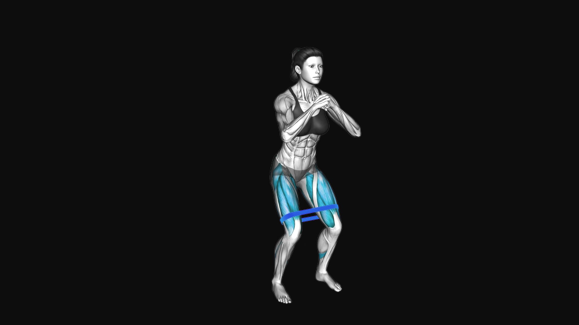 Resistance Band Lateral Step and Squat