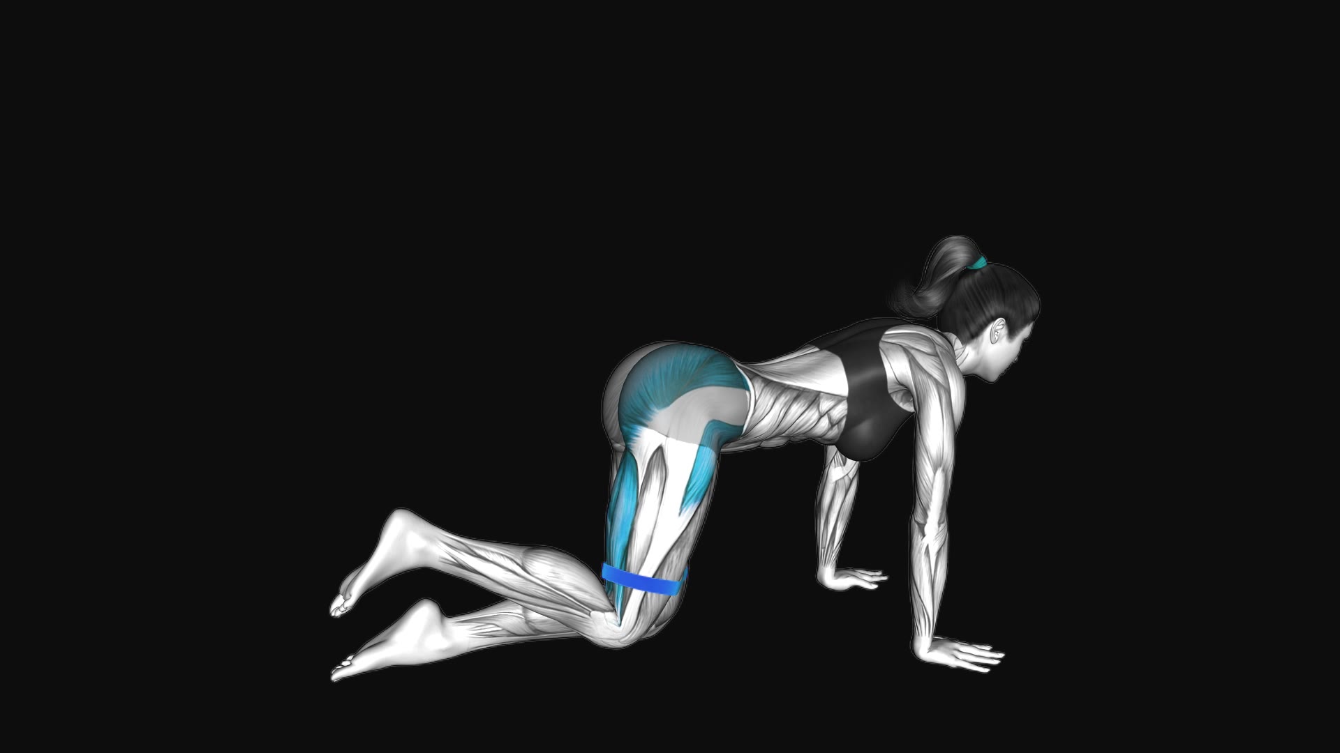 Resistance Band Kneeling Back Kick