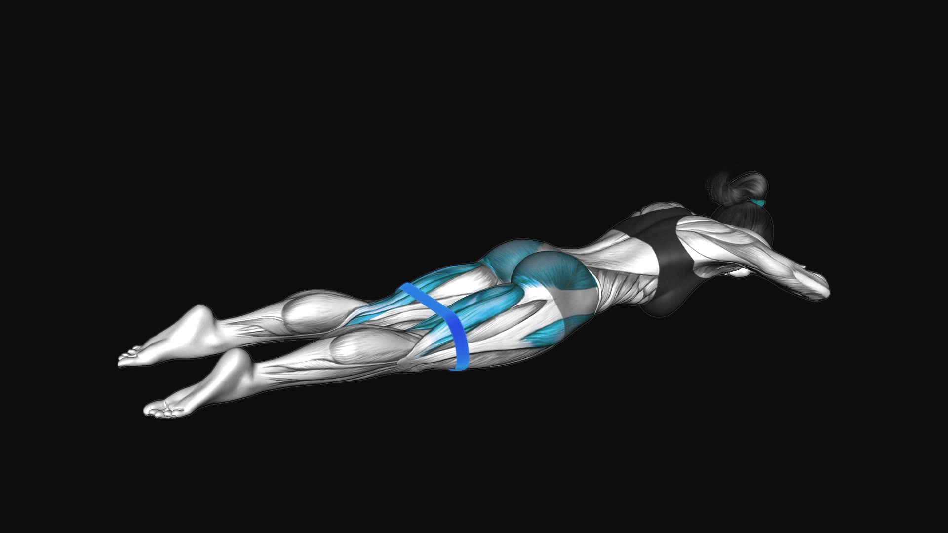 Resistance Band Lying Hyperextension Abduction