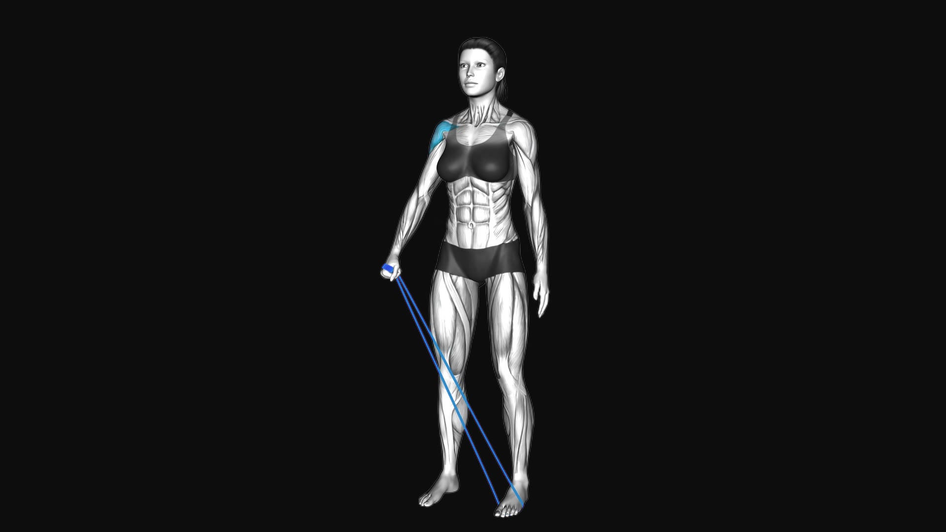 Resistance Band Single Arm Lateral Raise