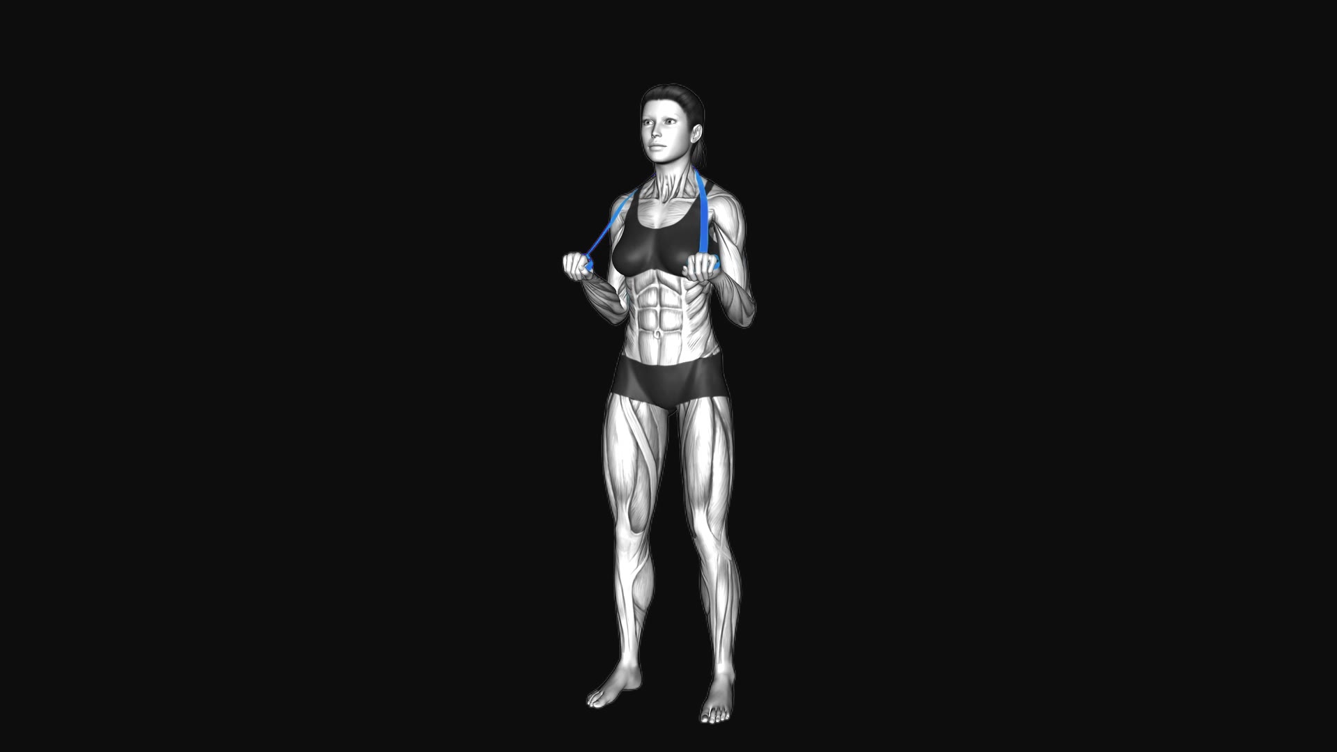 Resistance Band Standing Triceps Pushdown