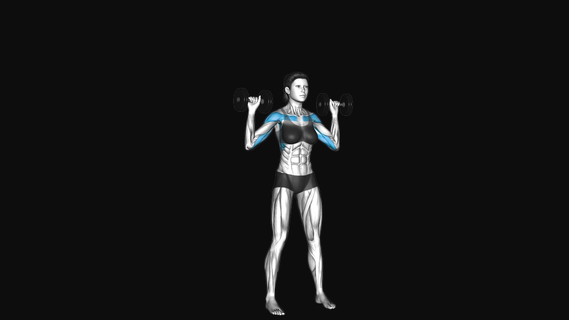 Dumbbell Standing Overhead Press