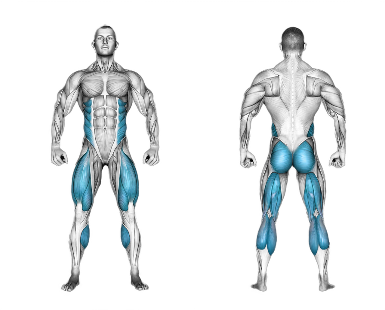 Barbell Lunge Twist: glutes