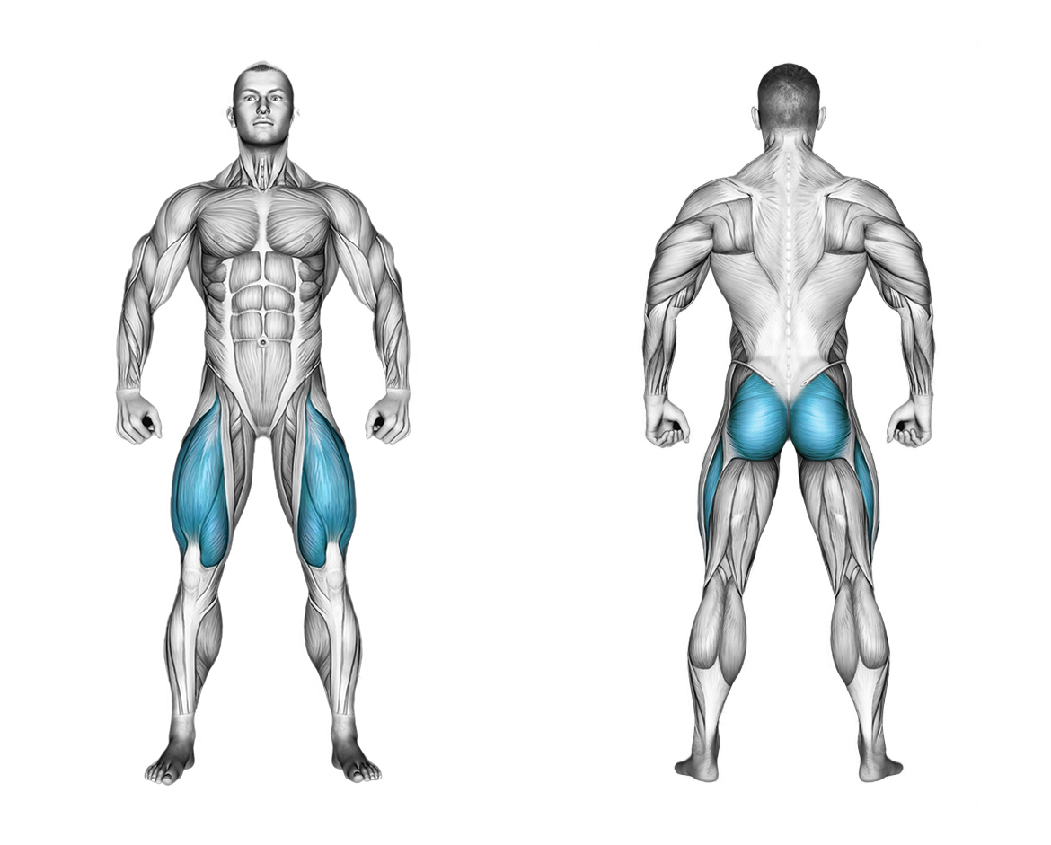 Bodyweight Deep Prisoner Squat: legs, glutes