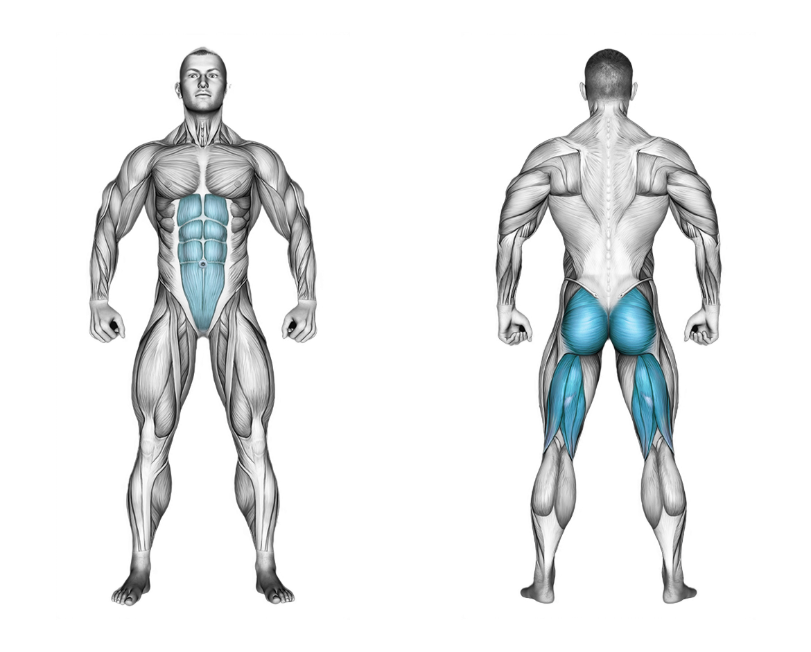 Bridge March: glutes, abs