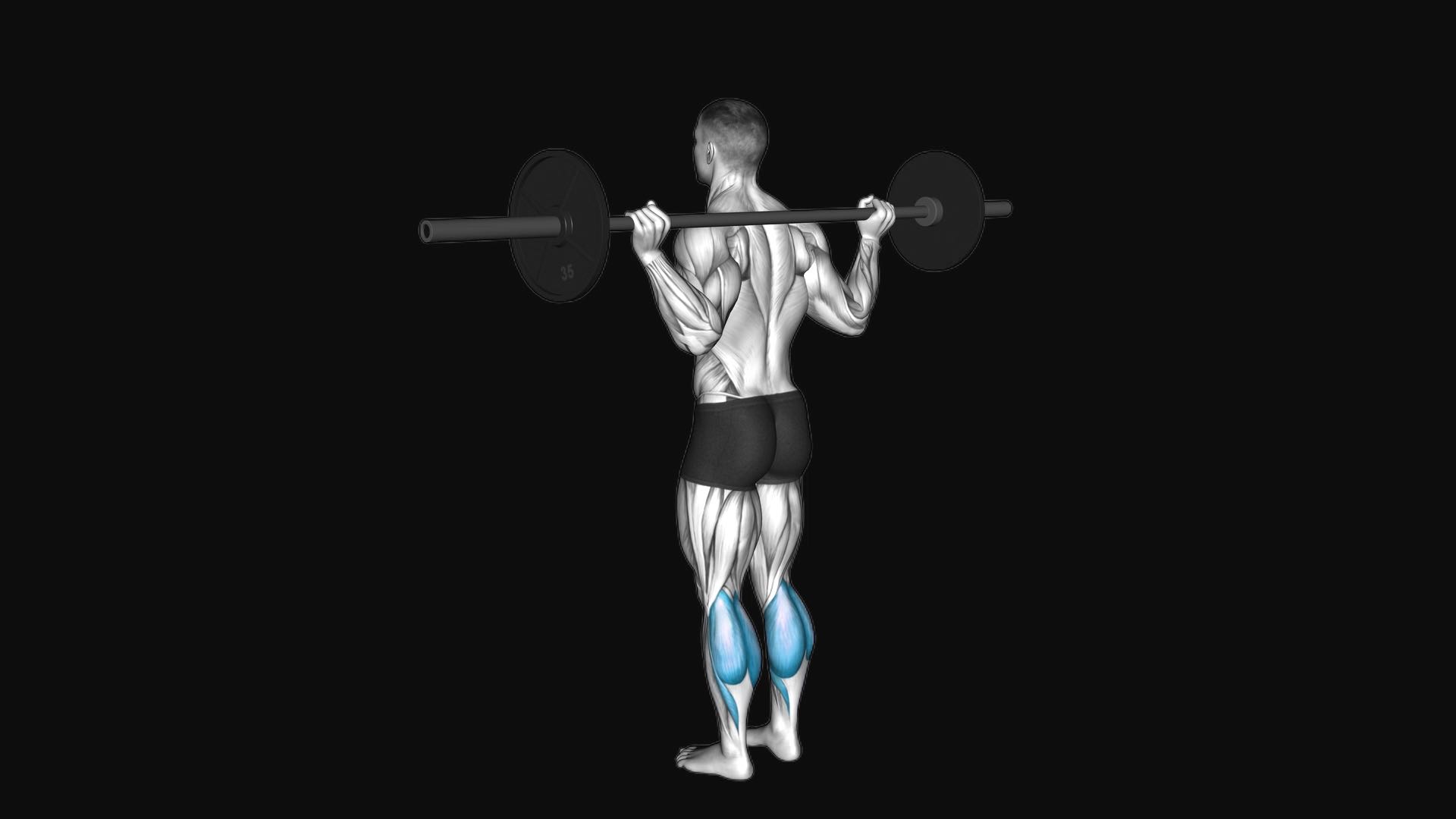 Barbell Floor Calf Raise