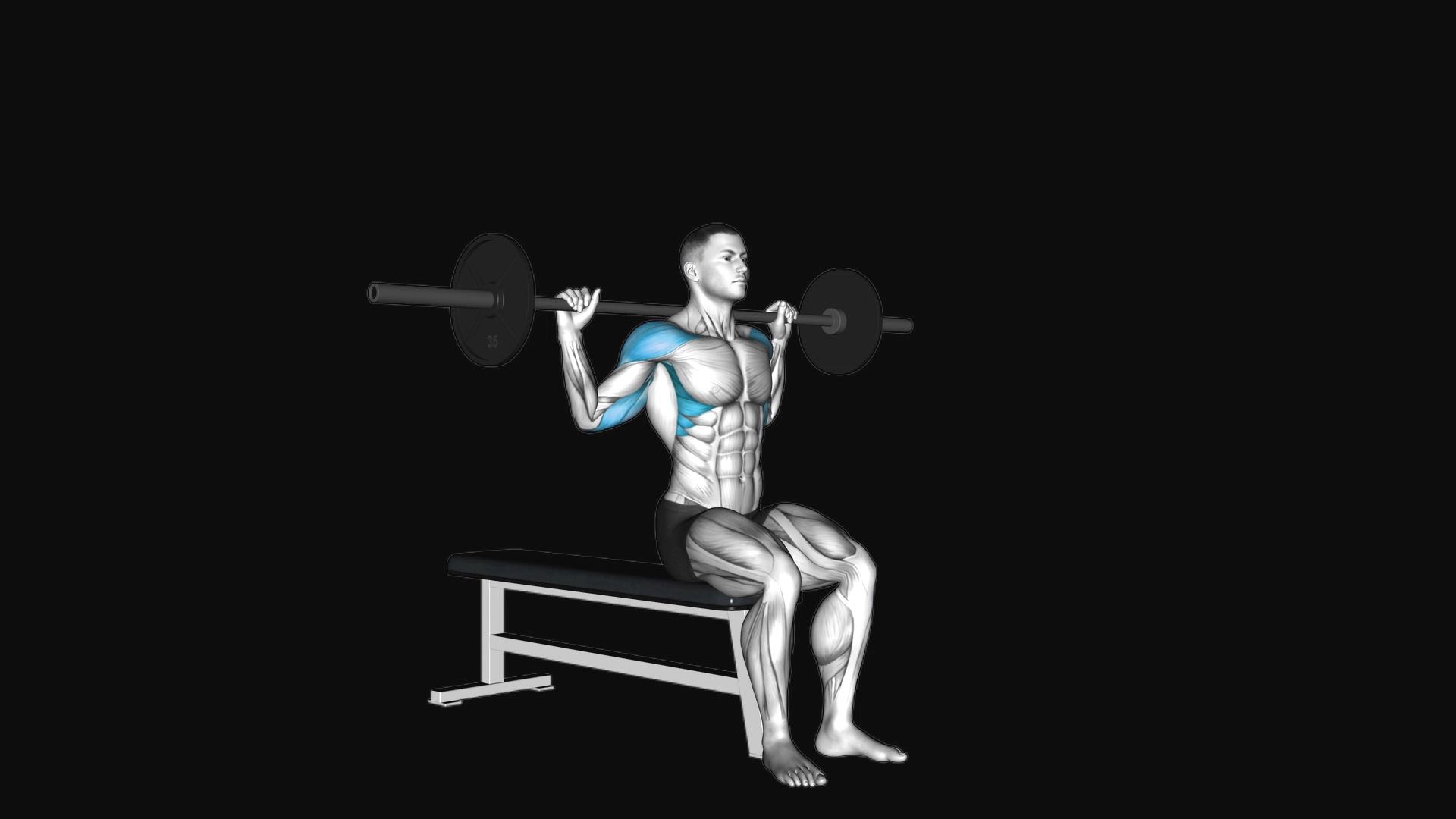 Barbell Seated Behind Head Military Press