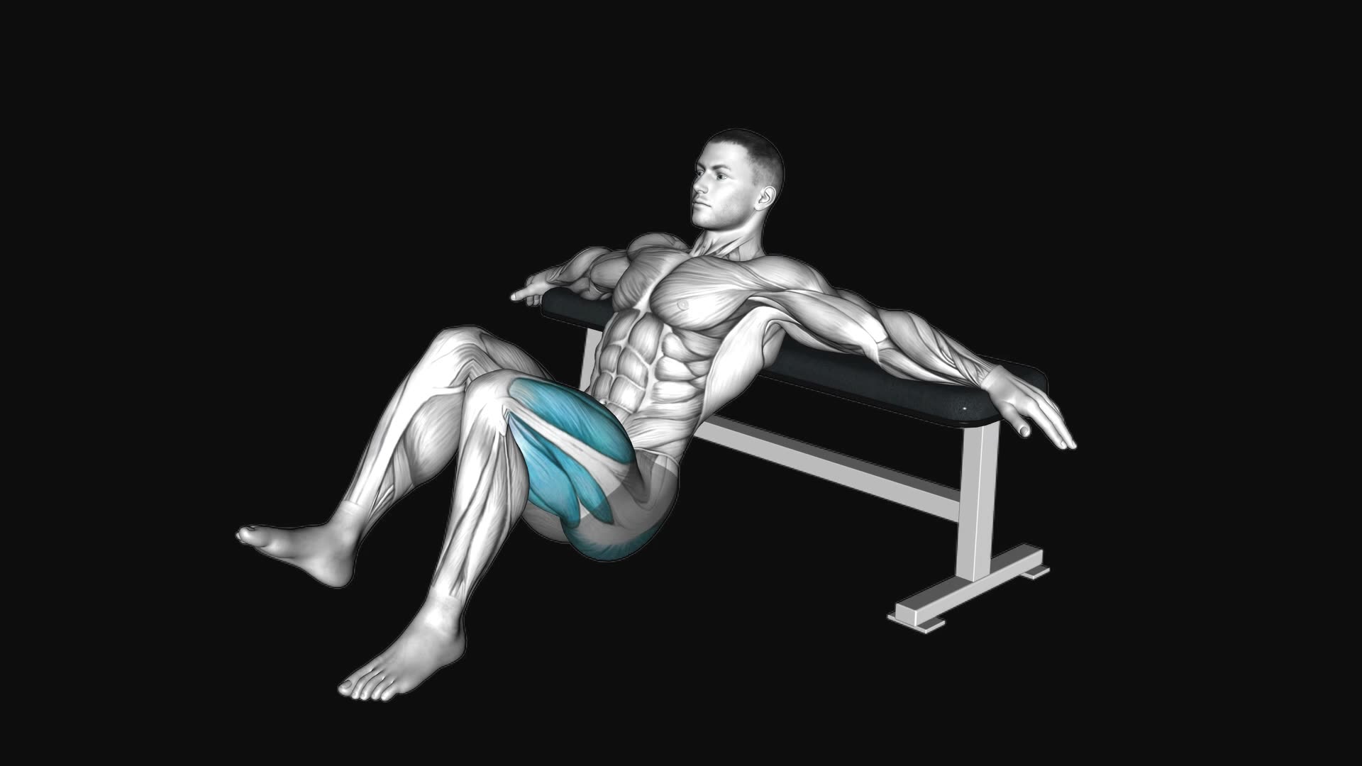 Single Leg Hip Thrusts on Bench