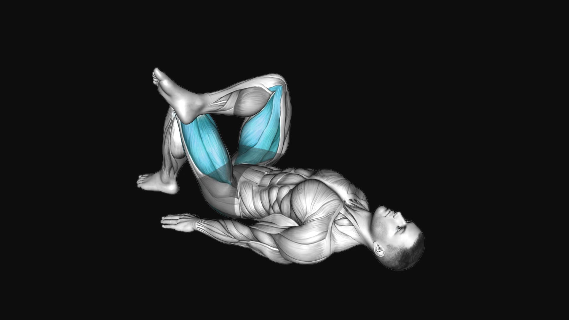 Leg Over Knee Glute Bridge
