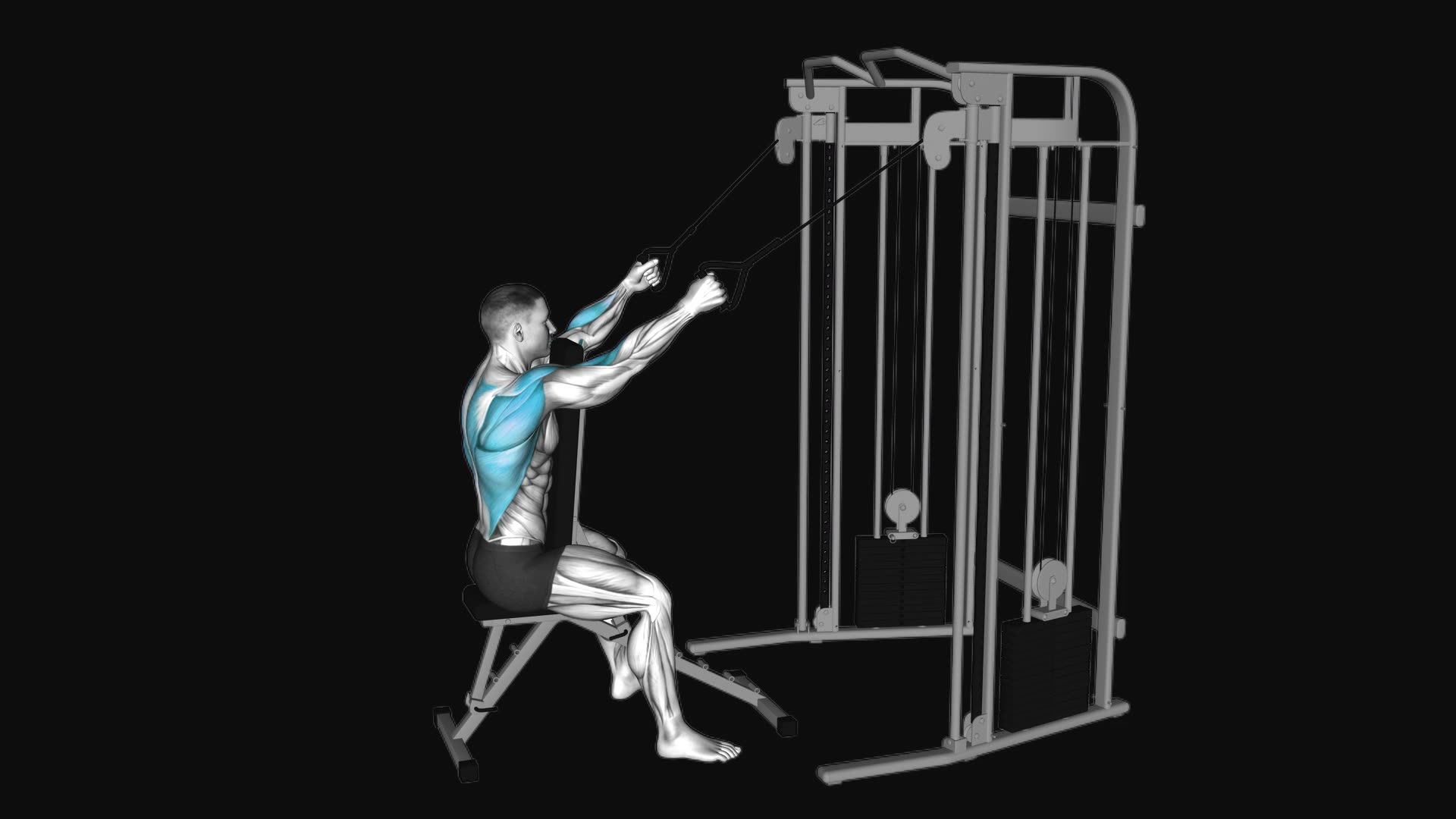 Cable High Row with Chest Support