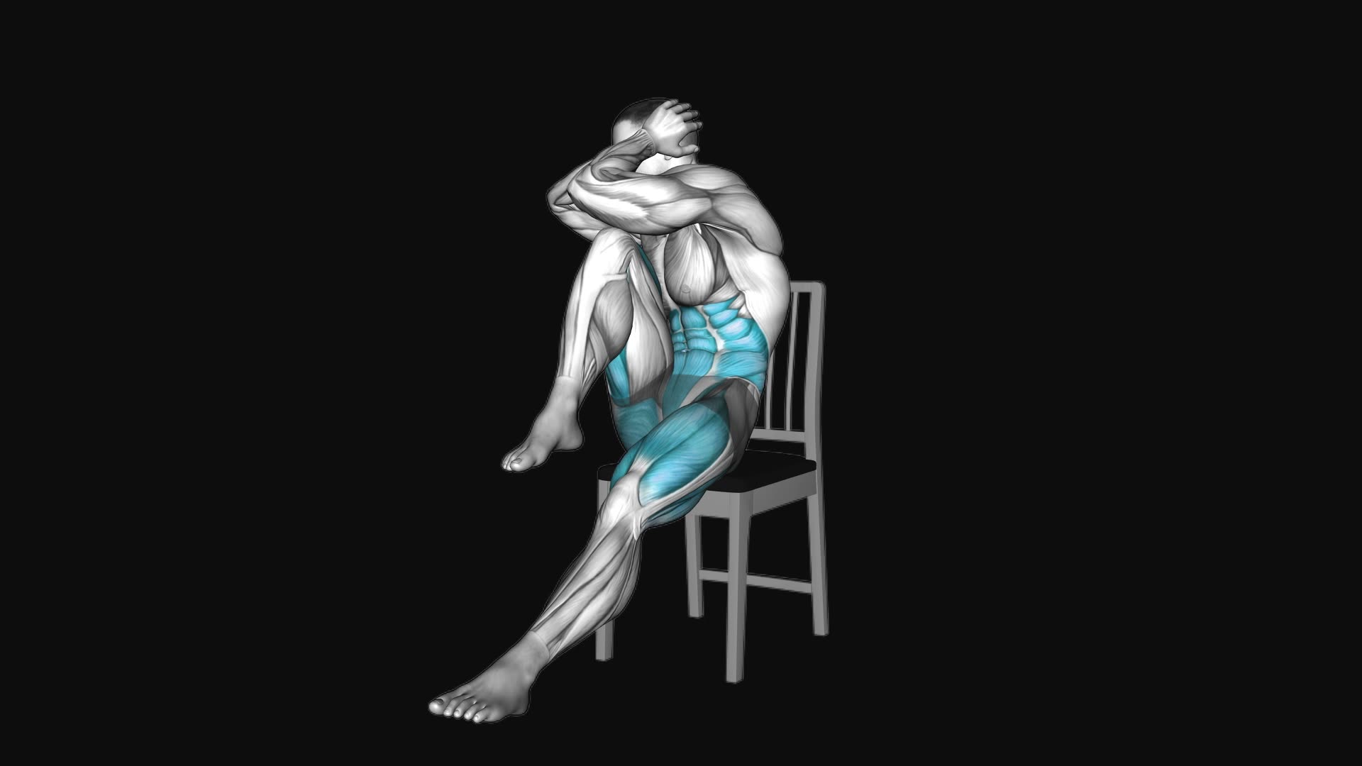 Sitting Air Bike on a Chair