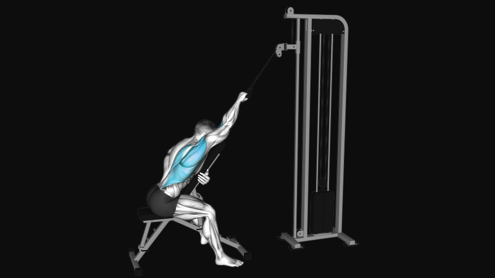 Cable Incline Single Arm Lat Pulldown