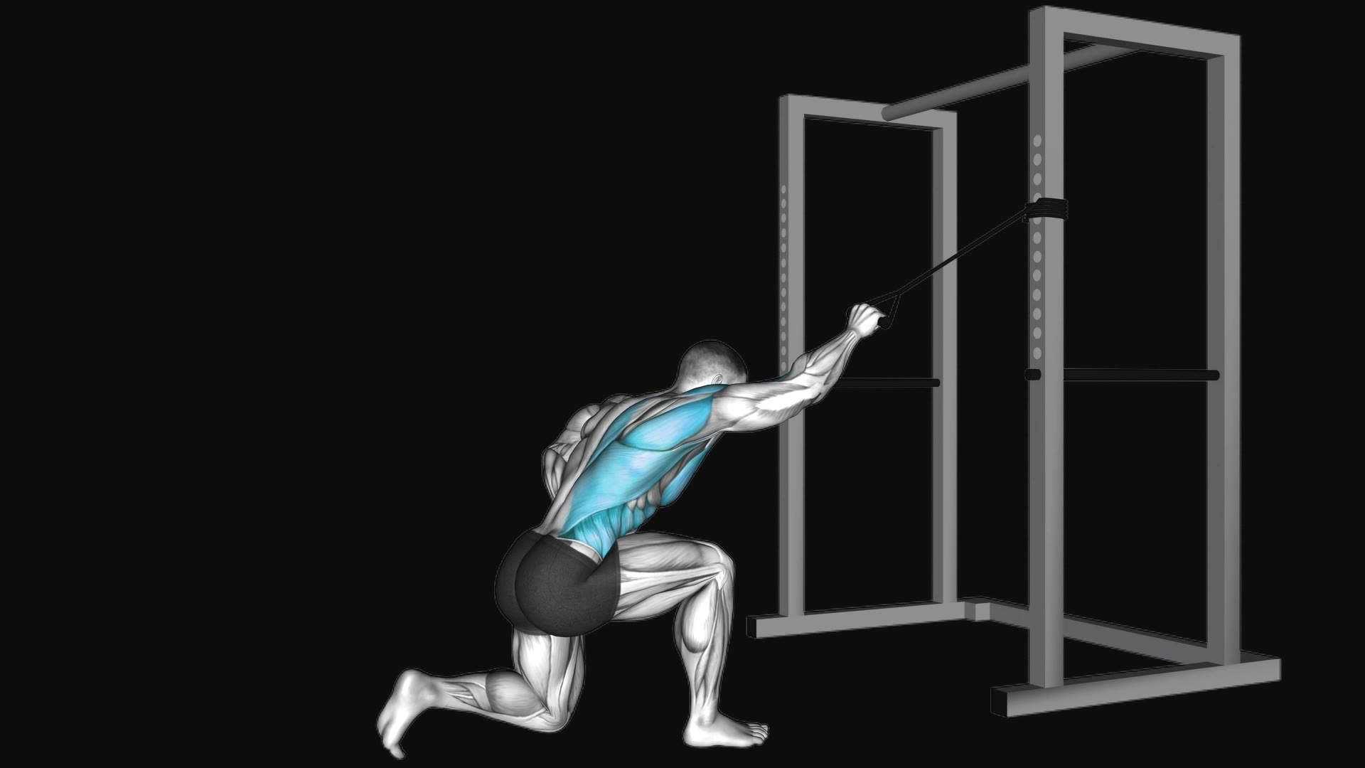 Band Kneeling One Arm Pulldown