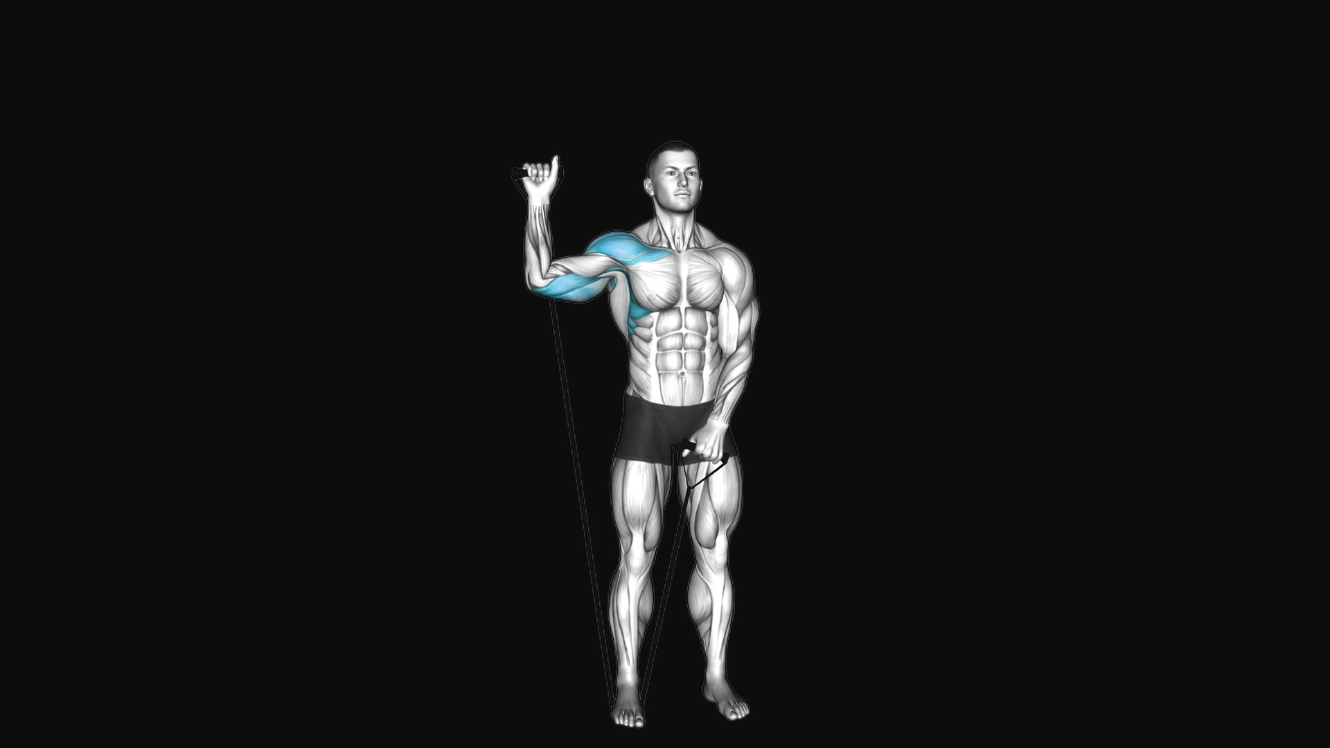 Band Single Arm Shoulder Press