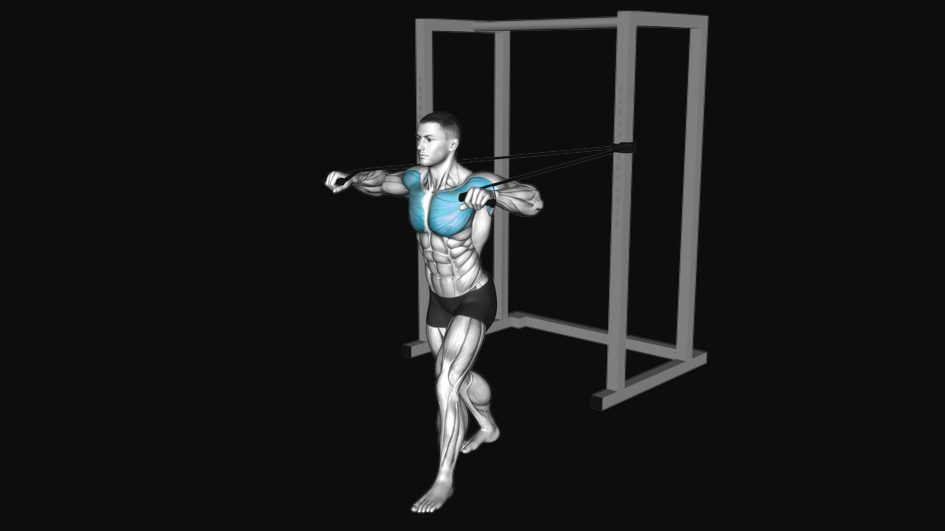 Band Standing Chest Press